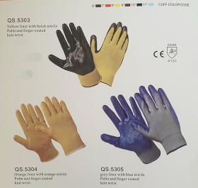 Nitrile Half-coated Gloves